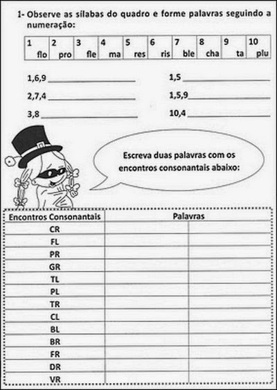 Encontro Consonantais e Dígrafos